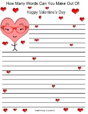 Valentine's Day Word Mining For School Happy Valentines day